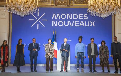 Comité de sélection du programme « Mondes Nouveaux » du ministère de la culture au palais de l'Élysée, novembre 2022. © Photo Thibaut Chapotot.