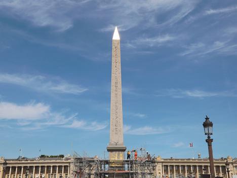 L'Obélisque de la place de la Concorde restauré. © DRAC Île-de-France