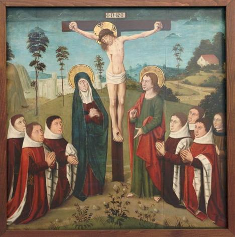 La Crucifixion des Marchands d’outre-mer, vers 1490, huile sur panneau de bois, 101 x 99 cm, Musée du château de Vitré © Ville de Vitré / Ministère de la Culture