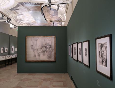 Vue de l'exposition « Degas en noir et blanc » à la BNF Richelieu © Photo Ludovic Sanejouand pour LeJournaldesArts.fr, 2023