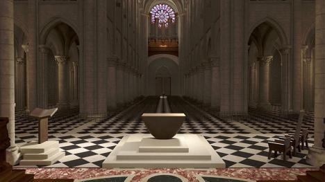 Projet d'autel pour la cathédrale Notre-Dame de Paris, réalisé par Guillaume Bardet  © Guillaume Bardet