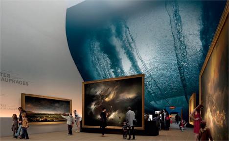 Projet de scénographie pour la salle Tempêtes et naufrages du Musée de la Marine. © Casson Mann-LMNB