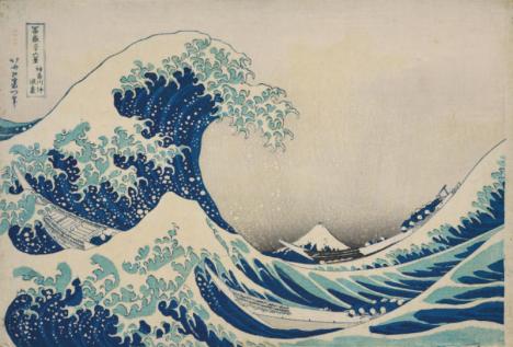 Katsushika Hokusai, La Grande Vague de Kanagawa, estampe de la série Les trente-six vues du Mont Fuji, 28 x 38 cm. © Christie’s Images Limited 2023