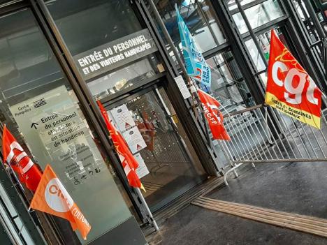 L'entrée du Centre Pompidou fermée en raison de la grève. © CGT Culture, 19 octobre 2023