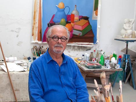 Fernando Botero (1932-2023) dans son atelier de la Pietrasanta. © Enrique Palacio, courtesy Opera Gallery