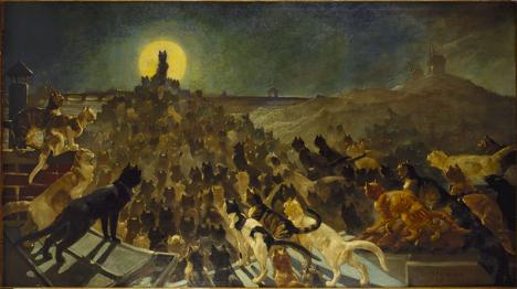 Théophile-Alexandre Steinlen, Apothéose des chats, 1905, huile sur toile, 164 x 300 cm. © Studio Monique Bernaz, Genève