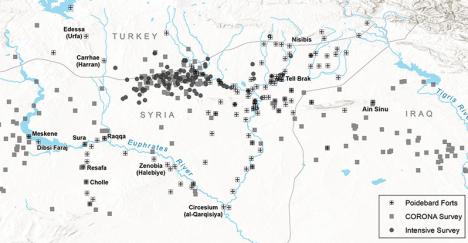 Les nouveaux forts identifiés par Jesse Casana, David D. Goodman et Carolin Ferwerda. © Cambridge University Press.  