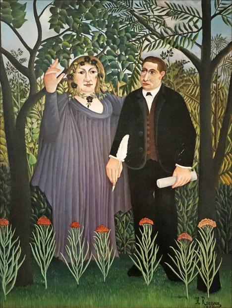 Henri Rousseau (1844-1910), La Muse inspirant le poète, 1909, huile sur toile, 146 x 96 cm. © Jean-Pierre Dalbera, CC BY 2.0