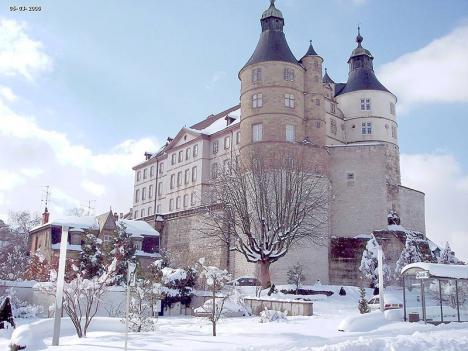 Le château de Montbéliard, sous la neige. © Espirat, 2006, CC BY-SA 4.0