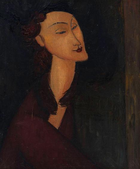 Amedeo Modigliani (attribué à), Tête de femme, 1917, huile sur toile. © Sprengel Museumg