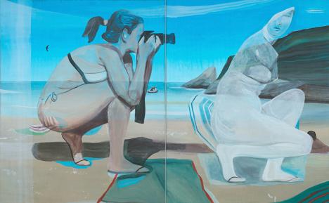 Marc Desgrandchamps, Sans titre, 2013, huile sur toile, 162 x 260 cm, collection privée. © Julien Bouvier © Adagp Paris 2024