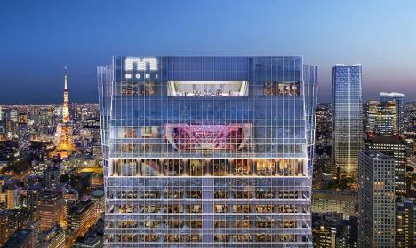 Sommet de la Toranomon Hills Station Tower à Tokyo. © DBOX / Mori Building Co