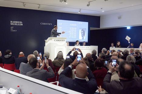 Adrien Meyer, commissaire-priseur de la vente Barbier-Mueller: Art as legacy, le mercredi 6 mars 2024. © Christie’s Images Ltd 2024