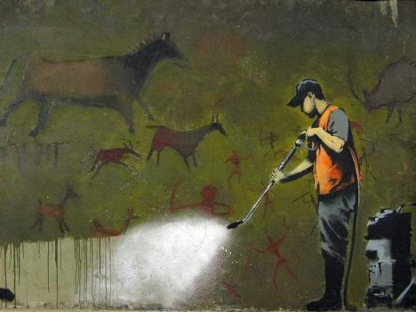 Banksy, Le nettoyage de Lascaux (détail), 2008.