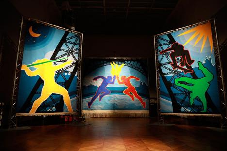Tapisserie conçue par Marjane Satrapi pour les Jeux olympiques de Paris 2024. © Aliénor de Carrière.