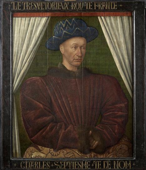 Jean Fouquet (c.1420-1478), Charles VII, vers 1450-1455, huile sur bois, Paris, Musée du Louvre. © RMN-GP / Tony Querrec