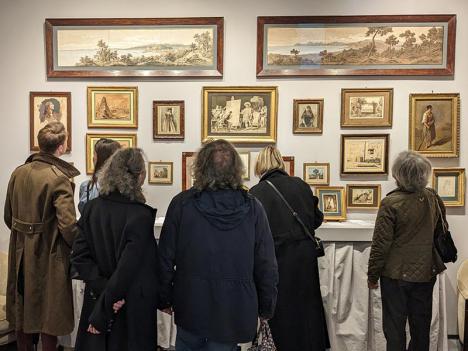 Stand de la galerie Fabienne Fiacre (Paris) au Salon du Dessin 2024 © Photo Ludovic Sanejouand pour LeJournaldesArts.fr