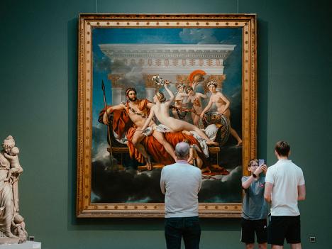 Jacques-Louis David, Mars désarmé par Vénus, tableau conservé dans les Musées Royaux des Beaux Arts de Belgique. © Ville de Bruxelles.