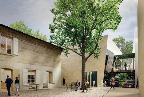 Vue d'architecte du projet d'extension du Musée de la création Franche à Bègles. © Basalt Architecture
