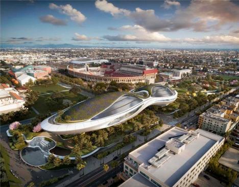 Vue d'architecte du Lucas Museum of Narrative Art. Courtesy Lucas Museum of Narrative Art