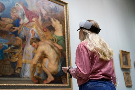 Expérience « Art, Bien-être, Cerveau » au Musée des beaux-arts de Caen. © Millénaire Caen