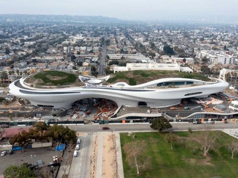 Le Lucas Museum à la fin de son chantier. © 2025 Lucas Museum of Narrative Art, Los Angeles