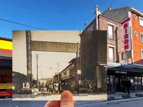 Entrée du marché Biron, rue des Rosiers - Années 1920-1930 © Alexis Lecomte – Histoire_de_rue