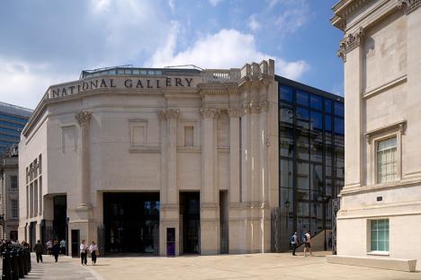 La Sainsbury Wing rénovée, vue depuis Trafalgar Square. © Edmund Sumner / The National Gallery