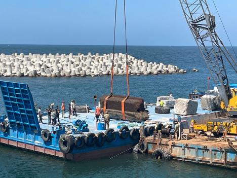 22 blocs du Phare d’Alexandrie ont été extraits de la mer en Egypte. © GEDEON Programmes CEAlex (2)