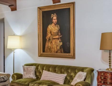 Le portrait de la Comtesse Colleoni peint par Giuseppe Ghislandi dans la photographie accompagnant l'annonce immobilière qui a permis de retrouver l'œuvre. © Robles Casas & Campos