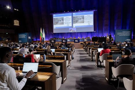47e session du Comité du patrimoine mondial de l'Unesco, en juillet 2025. © Paul Férard / Unesco