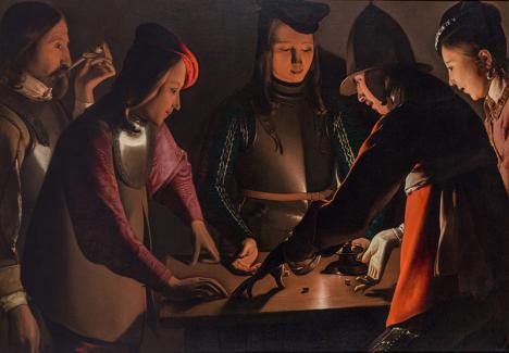 Georges de La Tour (1593-1652), Les Joueurs de dés, vers 1650-1651, huile sur toile, 92 x 130 cm Stockton-on-Tees, Preston Park Museum and Grounds. © Preston Park Museum and Grounds / Simon Hill