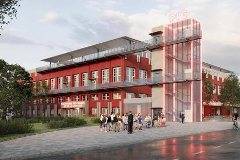 Vue d'architecte du Pic, futur Frac Picardie dans l'ancien Tri postal d'Amiens. © Alex Chemetoff & Associés