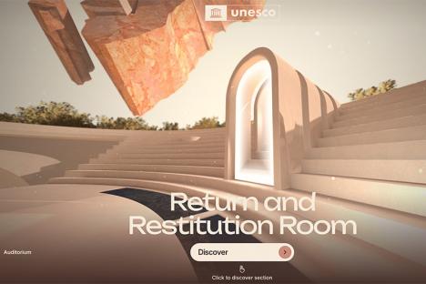 Capture d'écran du musée virtuel des objets volés de l'Unesco. © Unesco