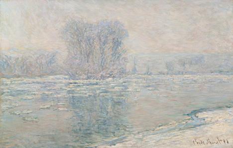 Claude Monet (1840-1926), Glaçons, effet blanc, 1893, huile sur toile, 65 x 100 cm, collection Gianni Agnelli © Sotheby's, public domain