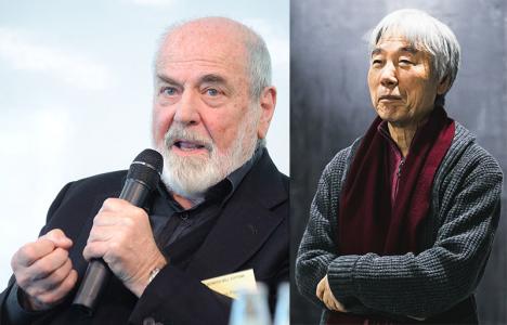 Michelangelo Pistoletto et Lee Ufan. © Heinrich-Böll-Stiftung / Andrew Tupalev