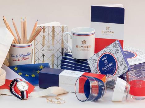 Exemples d'objets disponibles dans la boutique de la Maison Élysée © Palais de l'Élysée