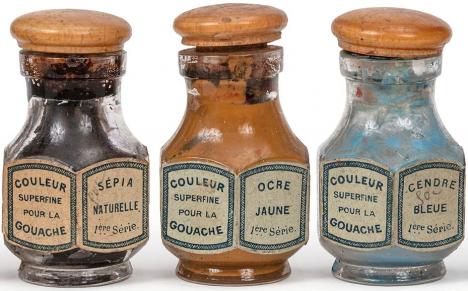 Pots de gouache Lefranc Bourgeois vers 1900. © Archives Lefranc Bourgeois