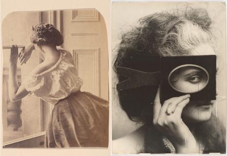 Lady Hawarden (1822-1865), Étude photographique, vers 1860 - Pierre-Louis Pierson (1822-1913), Scherzo di Follia, vers 1867, portrait de la comtesse de la Castiglione. © MET, New York
