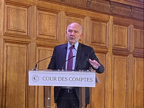 Pierre Moscovici à la conférence de presse de présentation du rapport de la Cour des comptes sur le Musée du Louvre, 6 novembre 2025