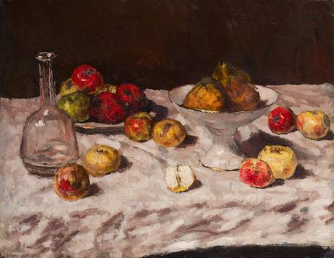 Carl Schuch (1846-1903), Pommes sur nappe blanche, 1886-1894, huile sur toile, 63 x 79 cm. © Städel Museum