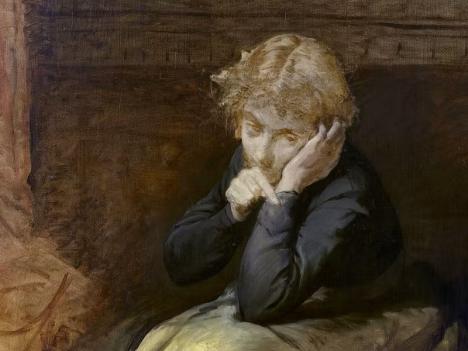 Edgar Degas (1834-1917), détail de la Jeune Italienne - Portrait présumé de la comtesse de Castiglione, vers 1856. © DR / Collection particulière