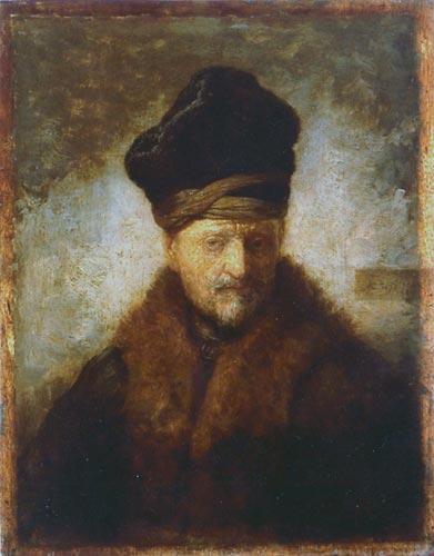 Rembrandt - Portrait du père de Rembrandt (c. 1630) - 28 x 22,5 cm - Musée de Novi Sad - Serbie