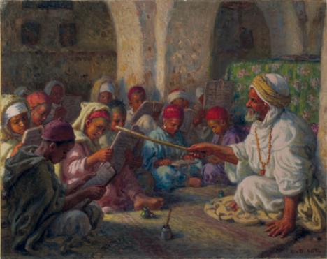Etienne Dinet, L'école coranique, 1919, huile sur toile, 65 x 81 cm, © Christie’s Images Ltd.