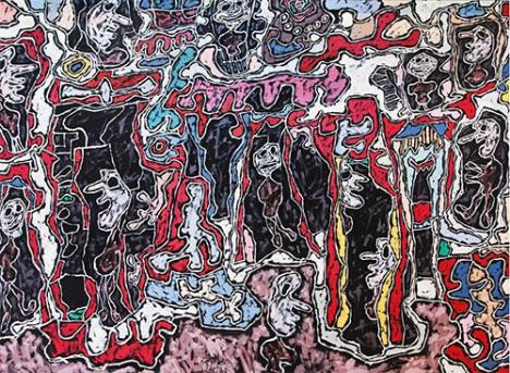 Jean Dubuffet (1901-1985), Cité fantoche (1963), 164,5 x 219,4 cm