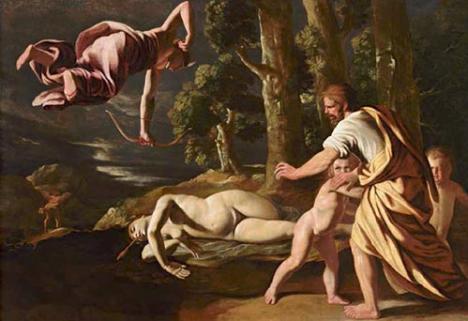 Nicolas Poussin (1594-1665), La Mort de Chioné, huile sur toile, 109,5 x 159,5 cm, Lyon, musée des Beaux-Arts de Lyon © Lyon MBA – Photo Alain Basset