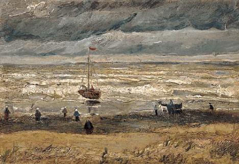 Vincent van Gogh (1853-1890), Vue de la mer à Scheveningen, La Haye, Août 1882, huile sur toile, 34,5 x 51 cm, musée Van Gogh, Amsterdam 