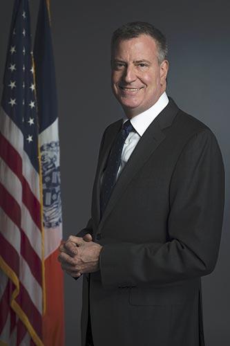 Le maire de New York, Bill de Blasio