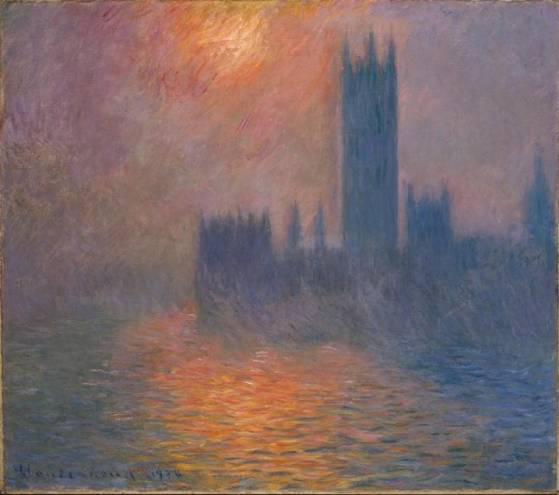 Claude Monet, Le Parlement, coucher de soleil