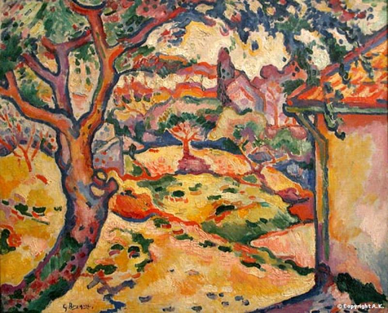 Georges Braque « L'olivier près de l'Estaque » (1906) - 50 x 61 cm